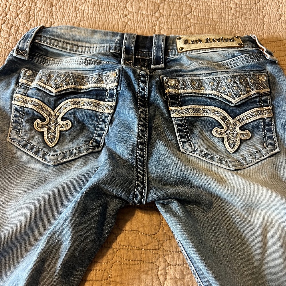 Ladies Rock Revival sz 28 Vivian cuffed skinny